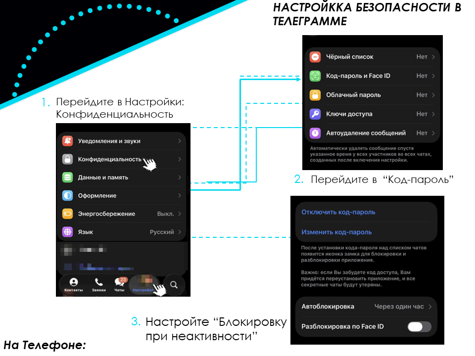 Telegram шаг 1 — телефон